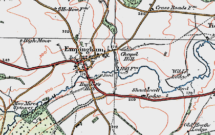 Old map of Empingham in 1922