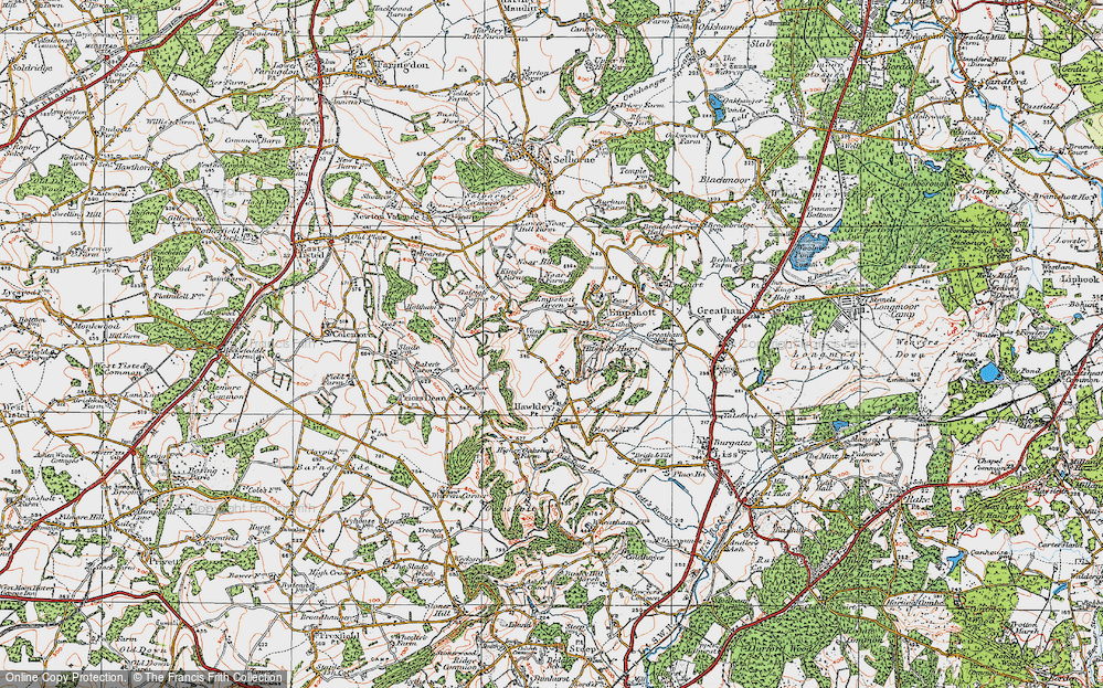 Old Map of Empshott Green, 1919 in 1919