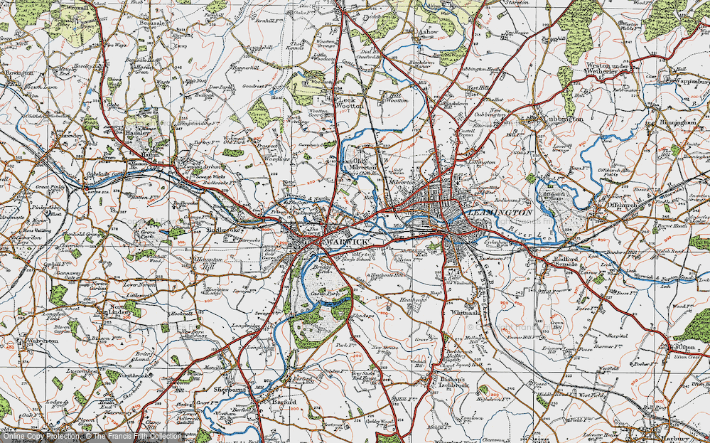Old Map of Emscote, 1919 in 1919