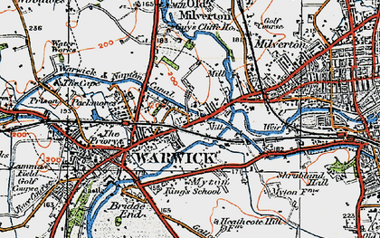 Old map of Emscote in 1919