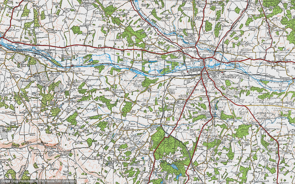 Old Map of Enborne, 1919 in 1919