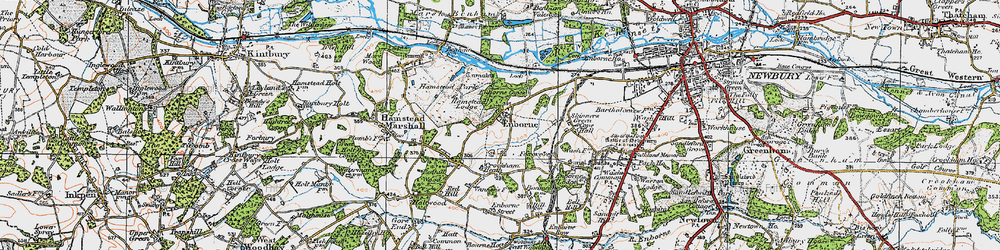 Old map of Enborne in 1919