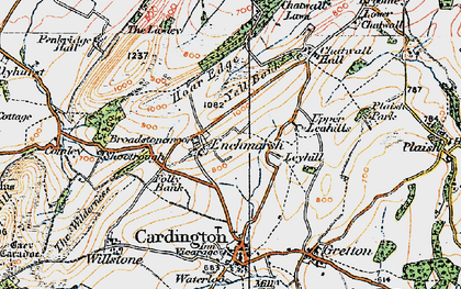 Old map of Enchmarsh in 1921