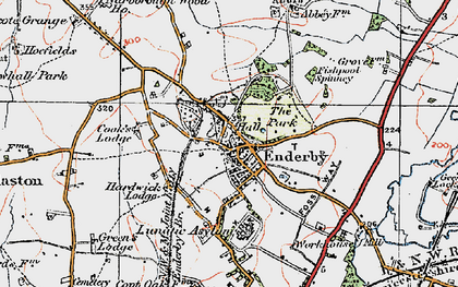 Old map of Enderby in 1921