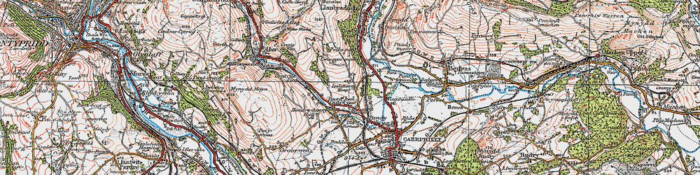 Old map of Energlyn in 1919