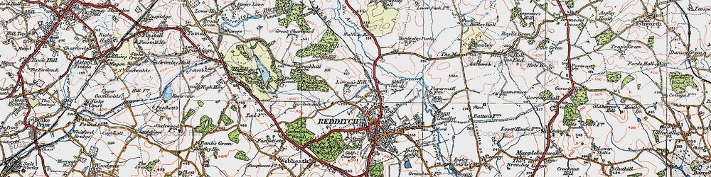 Old map of Brockhill Wood in 1919
