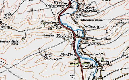 Old map of Enford in 1919