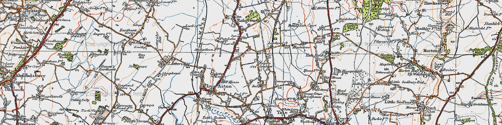 Old map of Acton Lodge in 1919