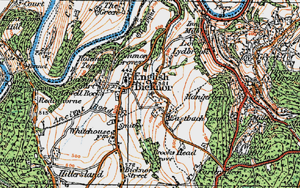 Old map of English Bicknor in 1919