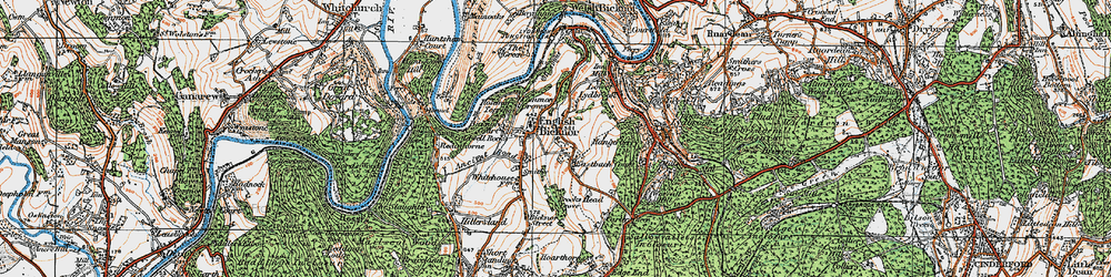 Old map of Bicknor Ct in 1919