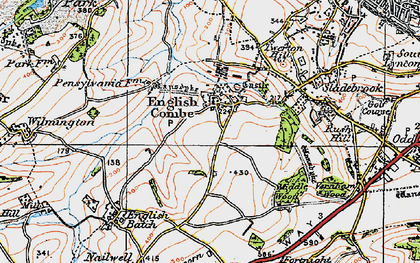 Old map of Englishcombe in 1919