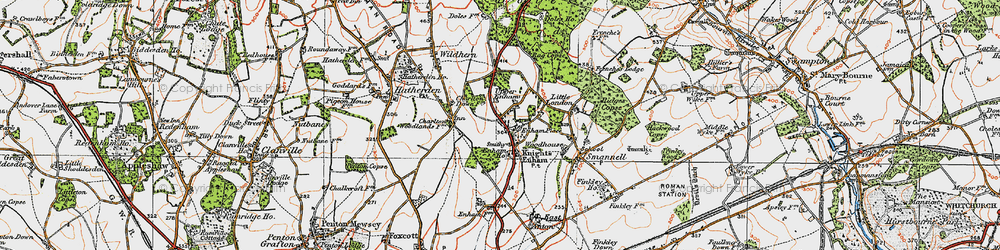 Old map of Enham Alamein in 1919