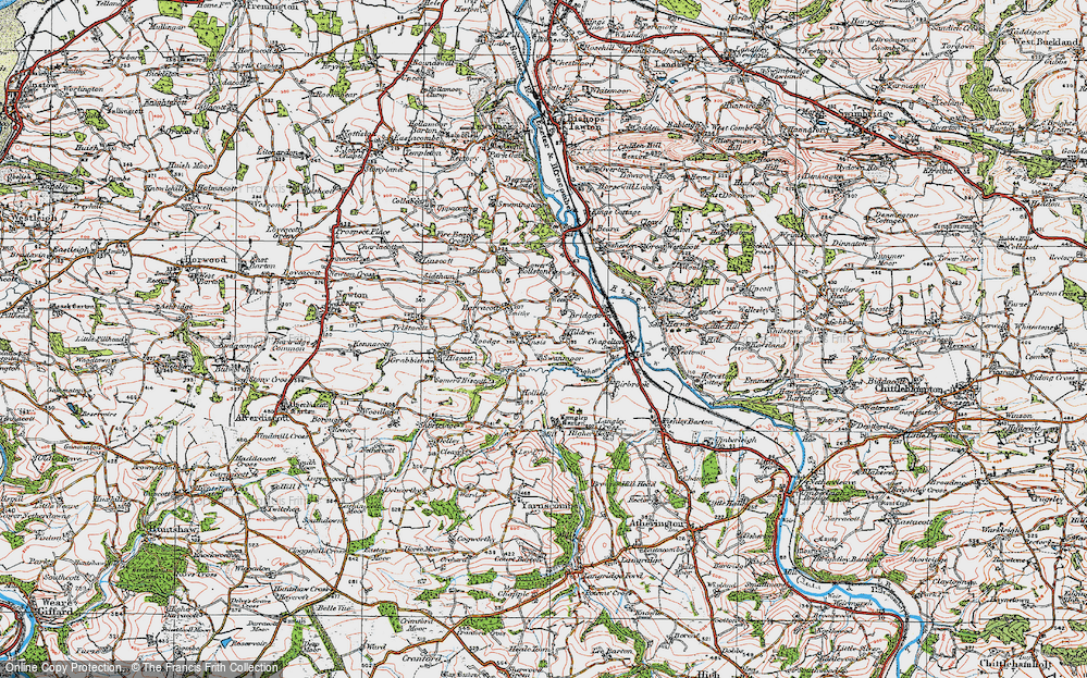 Old Map of Enis, 1919 in 1919