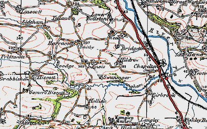 Old map of Enis in 1919