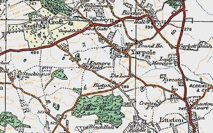 Old map of Enmore Field in 1920