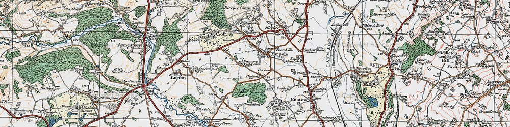 Old map of Enmore Field in 1920