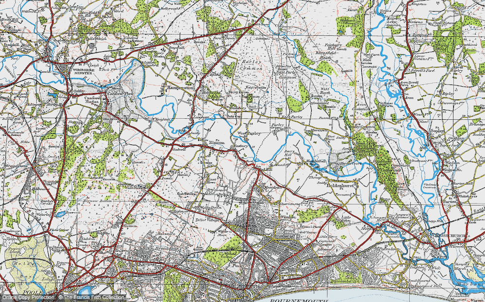 Old Map of Ensbury, 1919 in 1919