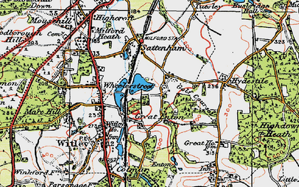 Old map of Enton Green in 1920