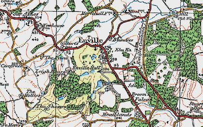 Old map of Broom Hill in 1921