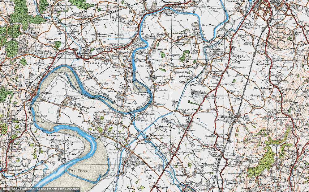 Old Map of Epney, 1919 in 1919