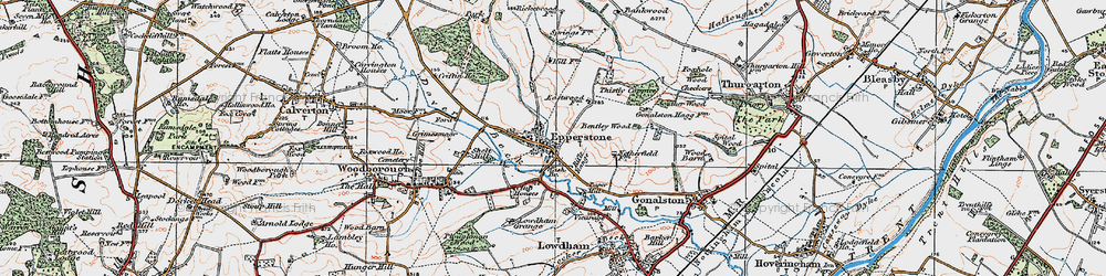 Old map of Eastwood Fm in 1921