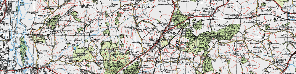 Old map of Epping in 1920