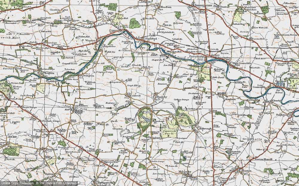 Old Map of Eppleby, 1925 in 1925