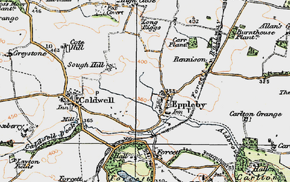 Old map of Eppleby in 1925