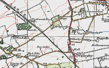 Old map of Eppleworth in 1924