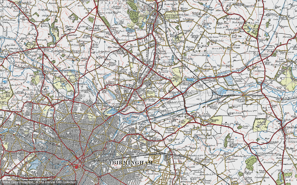 Old Map of Erdington, 1921 in 1921