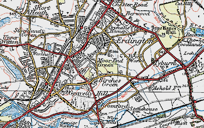 Old map of Erdington in 1921