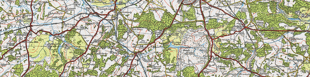 Old map of Eridge Green in 1920