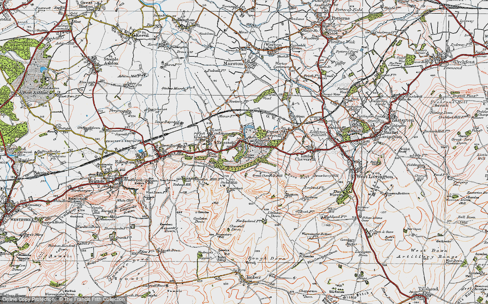 Old Map of Erlestoke, 1919 in 1919