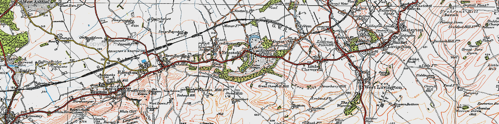 Old map of Erlestoke in 1919