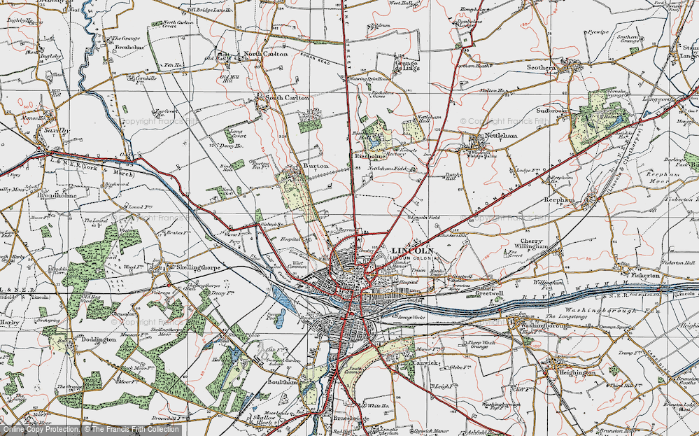 Old Map of Ermine, 1923 in 1923