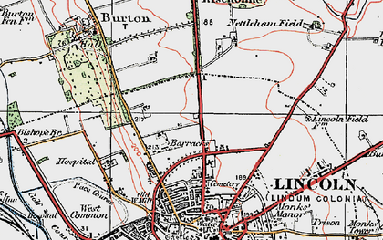 Old map of Ermine in 1923