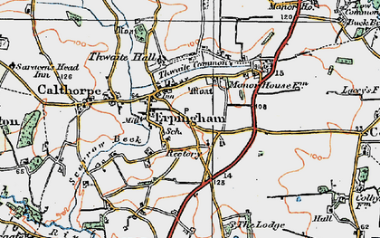 Old map of Erpingham in 1922