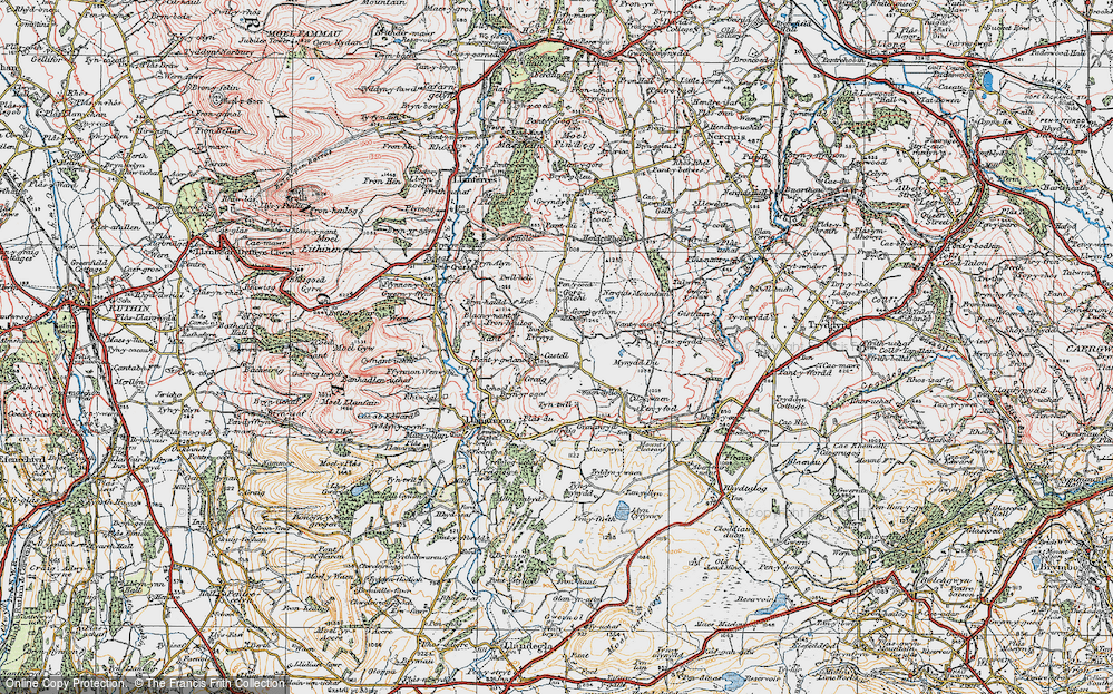 Old Map of Eryrys, 1924 in 1924