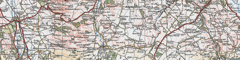 Old map of Eryrys in 1924