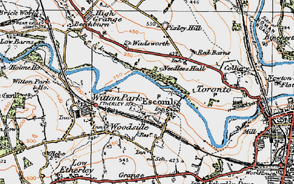 Old map of Escomb in 1925