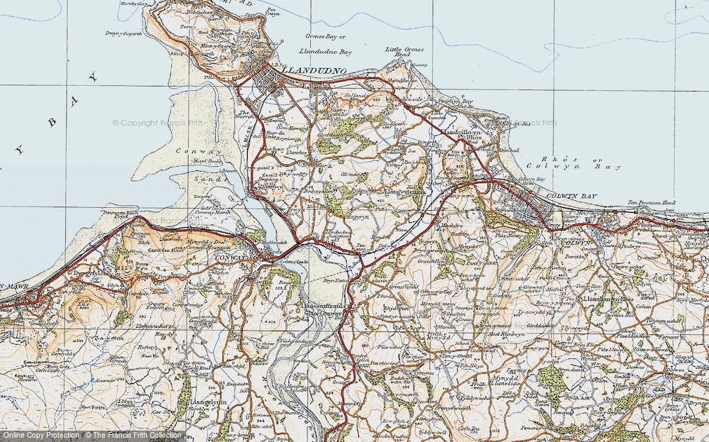 Old Map of Esgyryn, 1922 in 1922