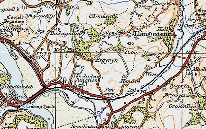 Old map of Esgyryn in 1922
