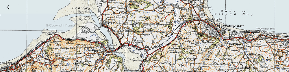 Old map of Esgyryn in 1922