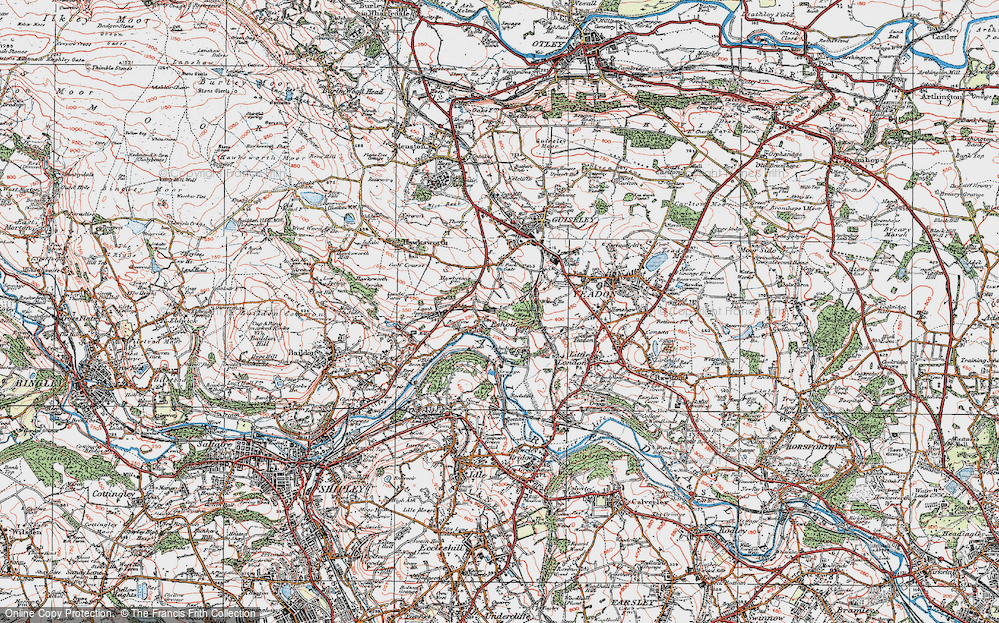 Old Map of Esholt, 1925 in 1925