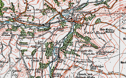 Old map of Birch Ho in 1925
