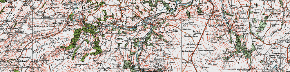 Old map of Birch Ho in 1925