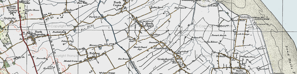 Old map of Eskham in 1923