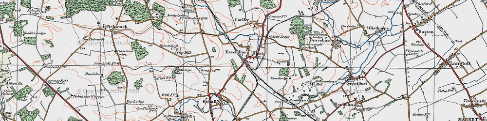 Old map of Tolethorpe Oaks in 1922