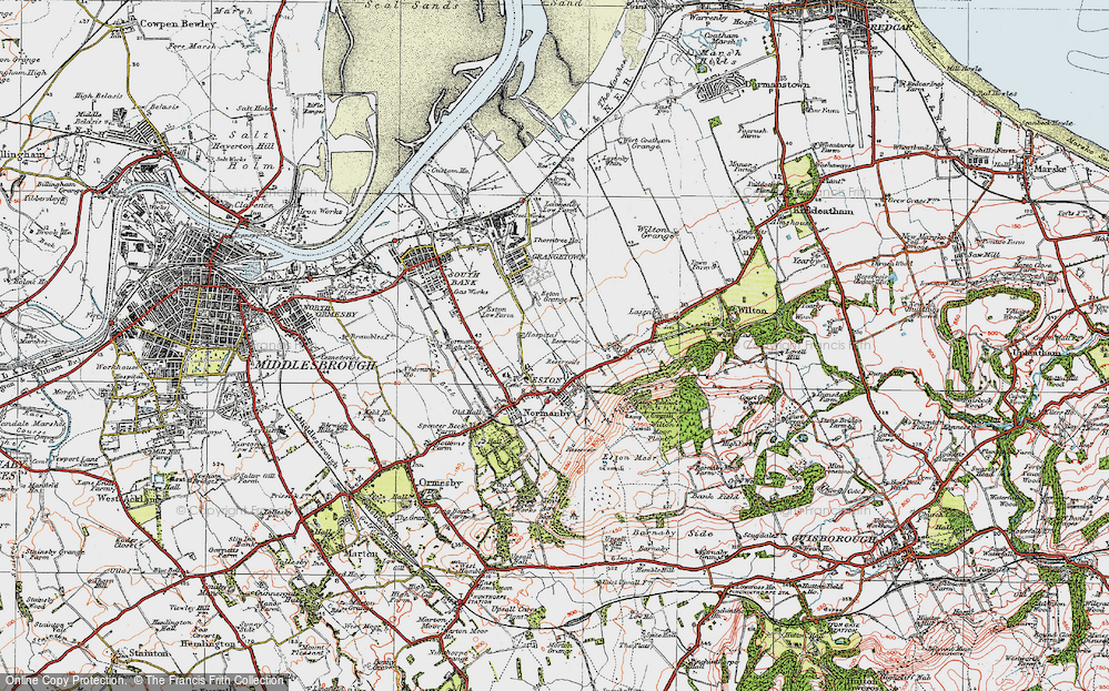 Old Map of Eston, 1925 in 1925