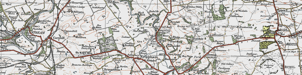 Old map of Etal in 1926